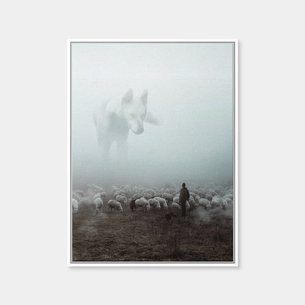 Big Wolf Wall Art — Framed Canvas Format preview