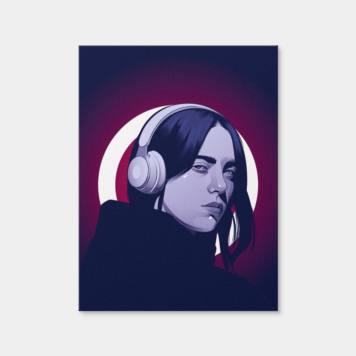 AUTO-MOCKUP WHITE | Billie Eilish Headphones | 1 Piece | Gallery Wrap Canvas | group=3x4