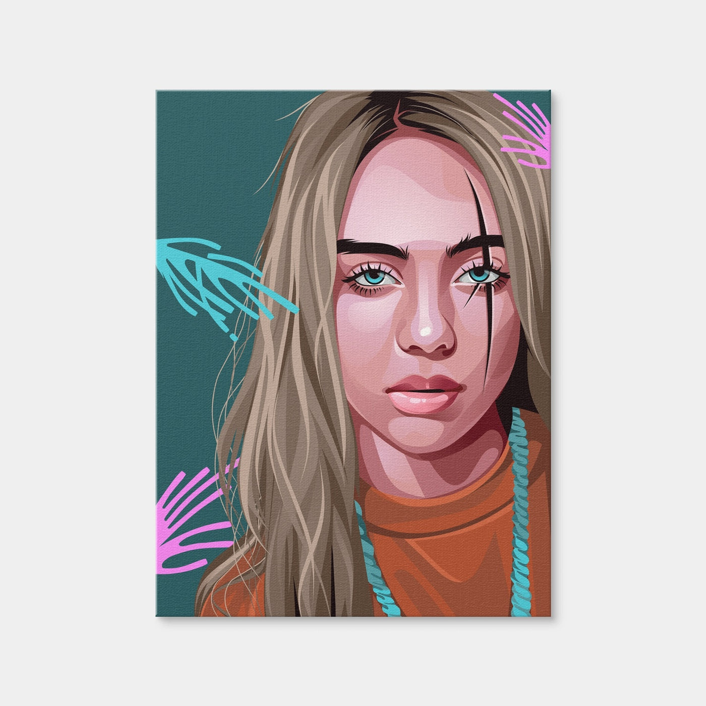 AUTO-MOCKUP WHITE | Billie Eilish | 1 Piece | Gallery Wrap Canvas | group=3x4