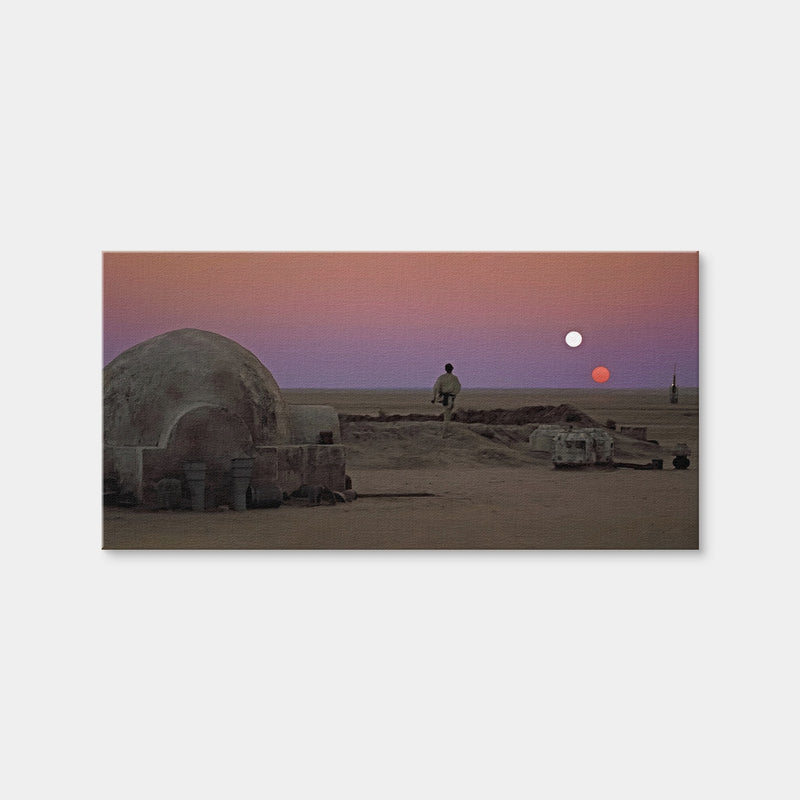 AUTO-MOCKUP WHITE | Binary Sunset | 1 Piece | Gallery Wrap Canvas | group=2x1
