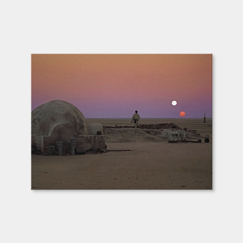 AUTO-MOCKUP WHITE | Binary Sunset | 1 Piece | Gallery Wrap Canvas | group=4x3