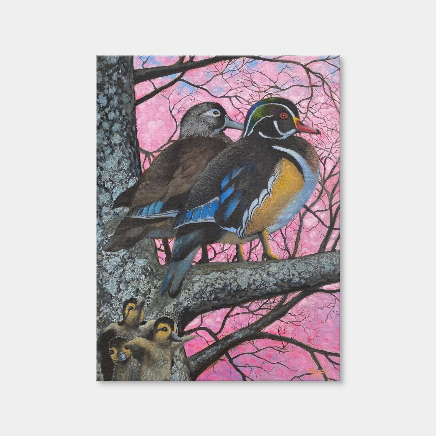 AUTO-MOCKUP WHITE | Bird Family | 1 Piece | Gallery Wrap Canvas | group=3x4