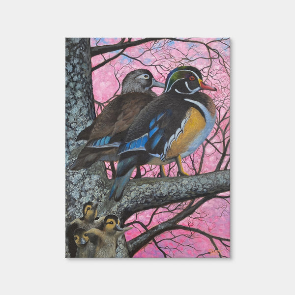 Bird Family Wall Art — Canvas Wrap Format preview