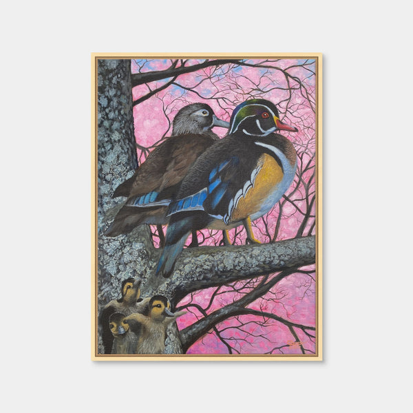 Bird Family Wall Art — Framed Canvas Format preview