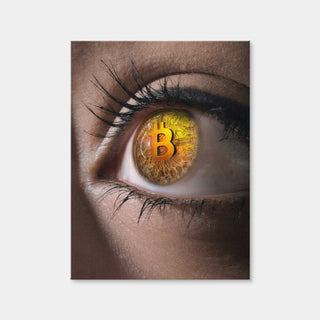 AUTO-MOCKUP WHITE | Bitcoin Eye | 1 Piece | Gallery Wrap Canvas | group=3x4
