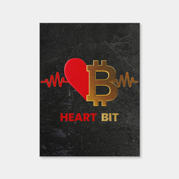 Bitcoin Heart Wall Art — Canvas Wrap Format preview