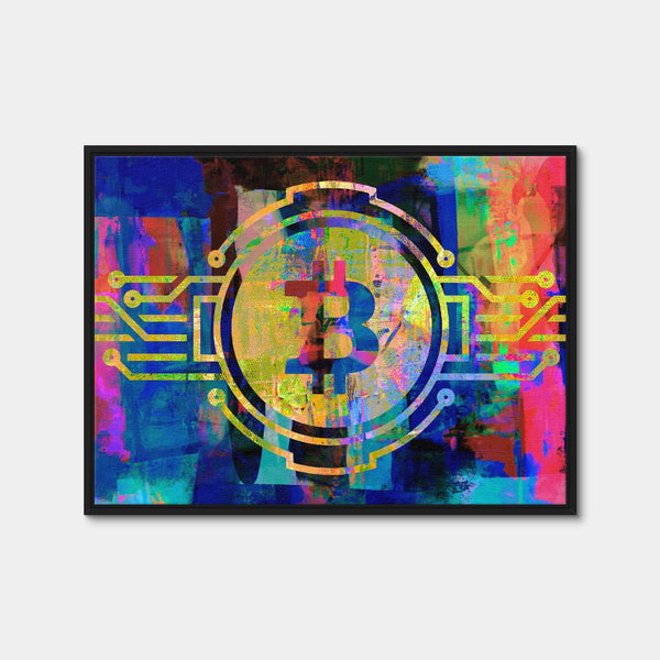 Bitcoin Wall Art — Framed Canvas Format preview