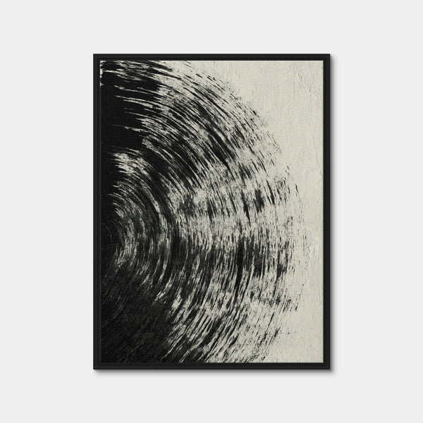Black Circle Abstract Wall Art — Framed Canvas Format preview