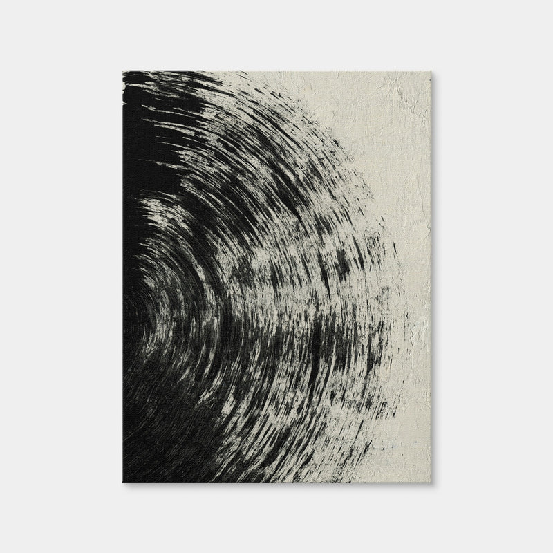 AUTO-MOCKUP WHITE | Black Circle Abstract | 1 Piece | Gallery Wrap Canvas | group=3x4