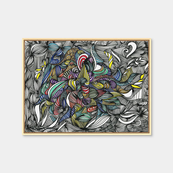 Black Color Fade Wall Art — Framed Canvas Format preview