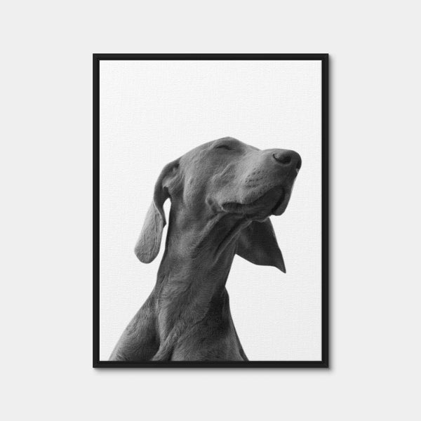 Black Dog Wall Art — Framed Canvas Format preview