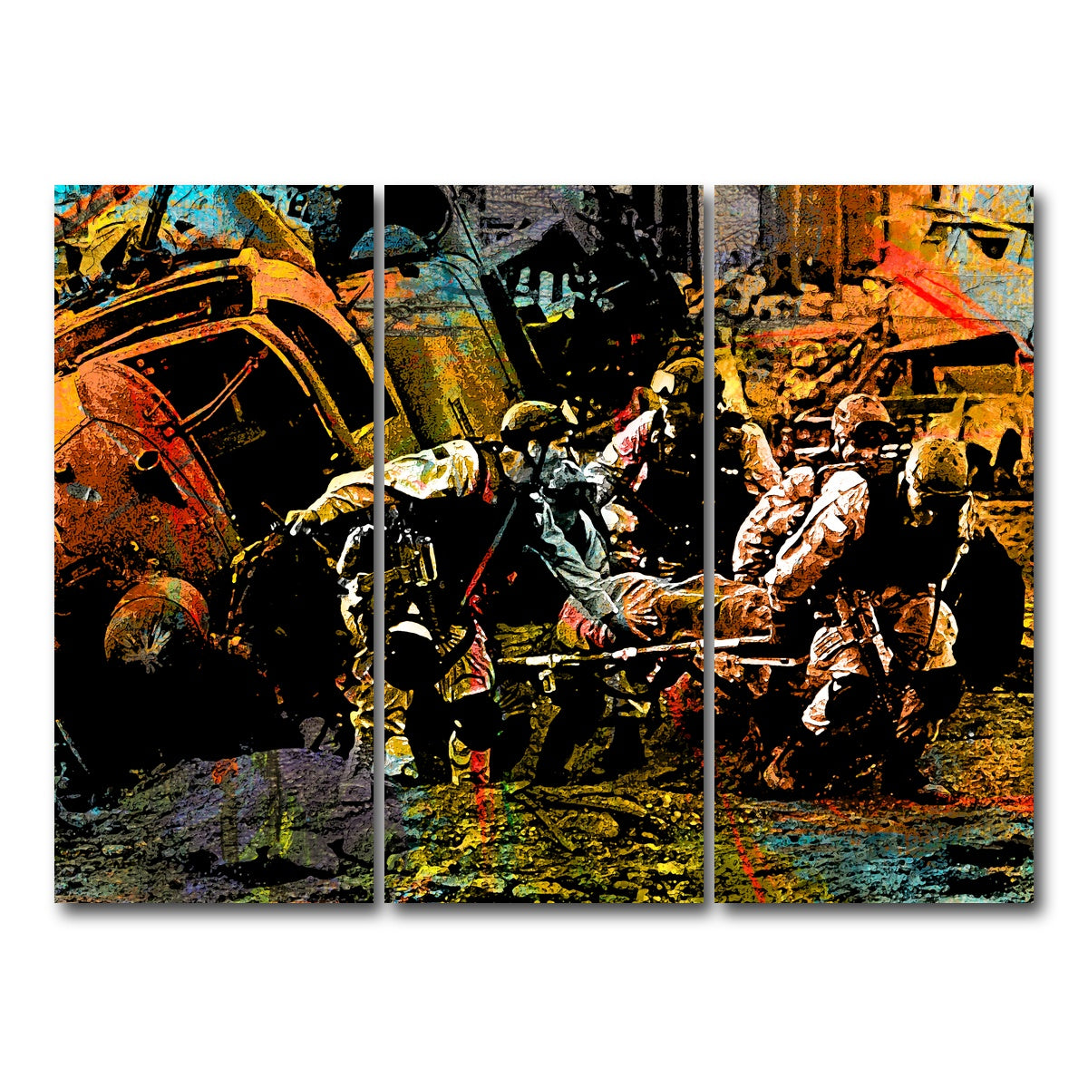 AUTO-MOCKUP WHITE | Black Hawk Down | 3 Piece | Gallery Wrap Canvas | group=8x18