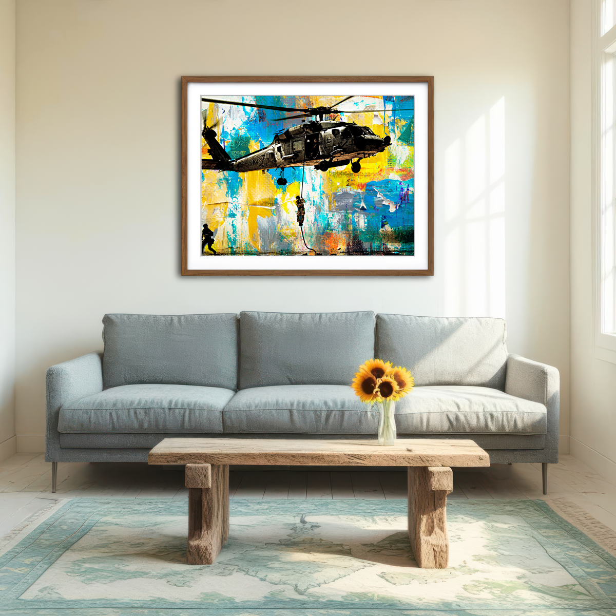 AUTO-MOCKUP ROOM | Black Hawk Wall Art