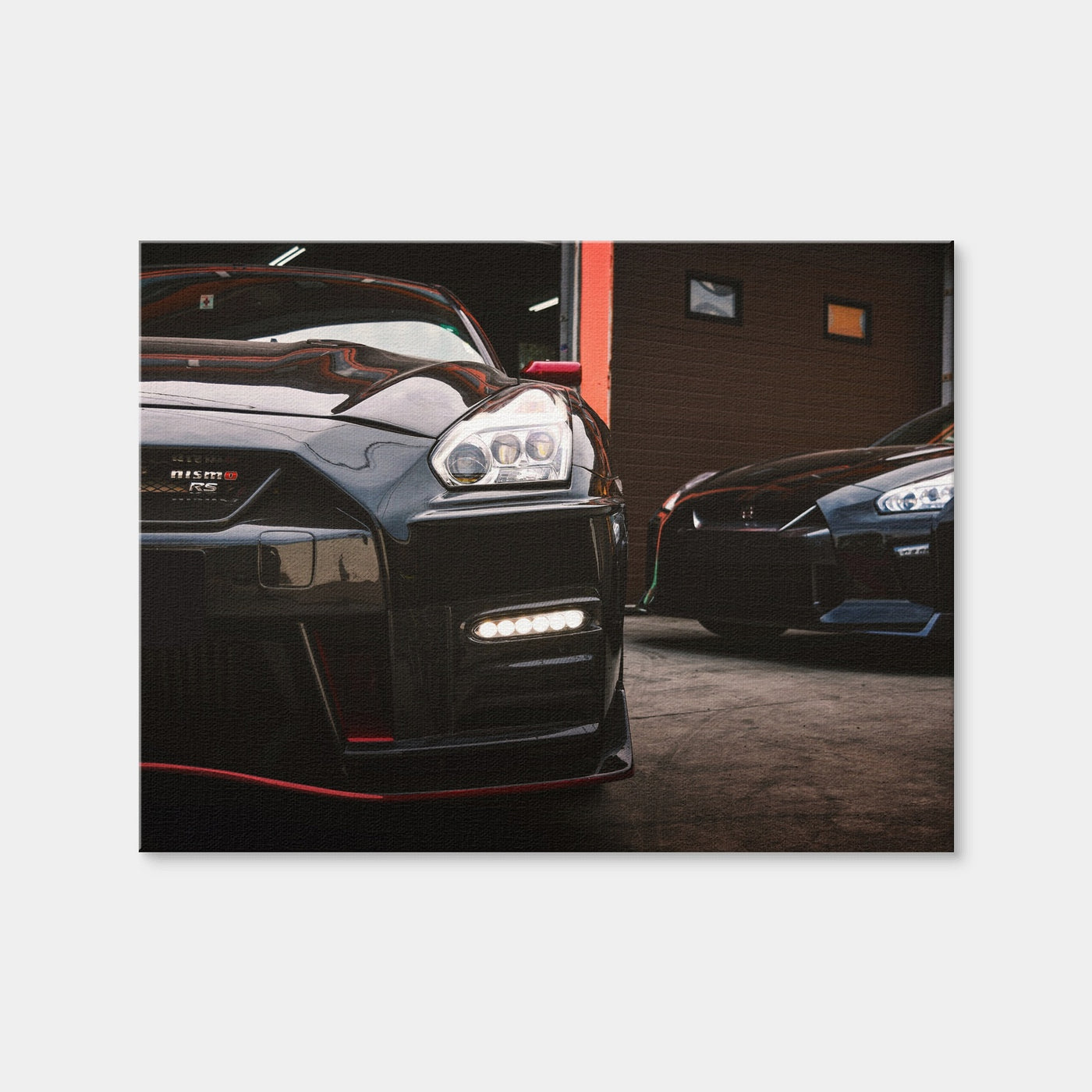 AUTO-MOCKUP WHITE | Black Nissan GTR | 1 Piece | Gallery Wrap Canvas | group=4x3