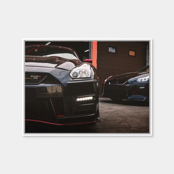 Black Nissan GTR Wall Art — Framed Canvas Format preview