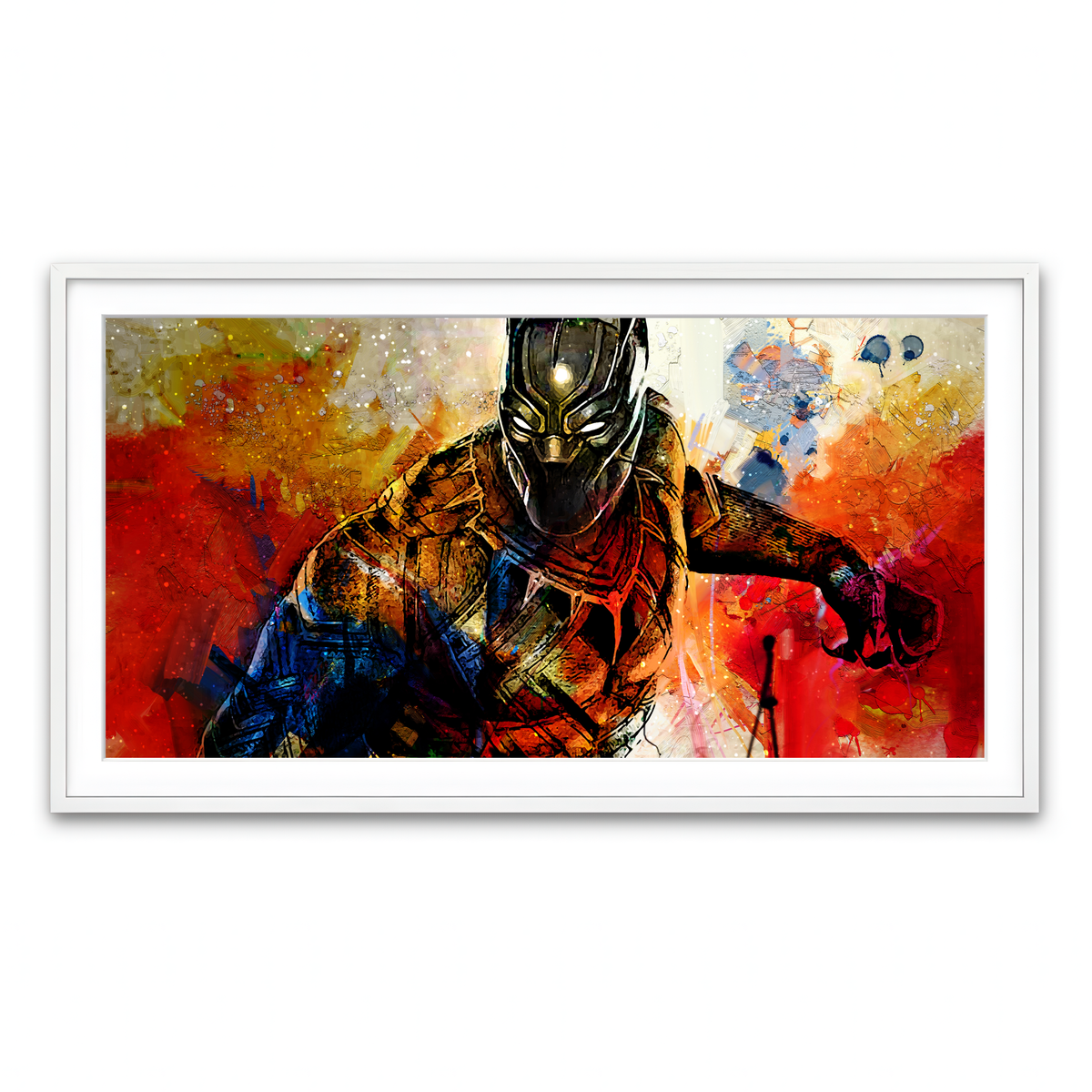 Framed Print 2x1 White