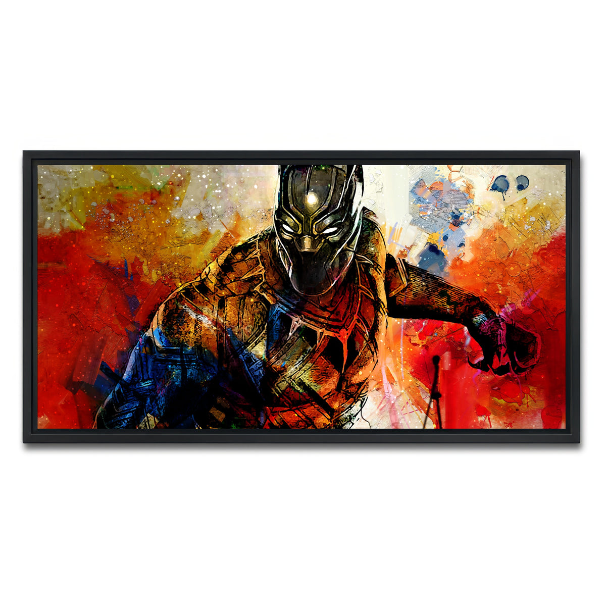 AUTO-MOCKUP WHITE | Black Panther | 1 Piece | Black Framed Canvas | group=2x1