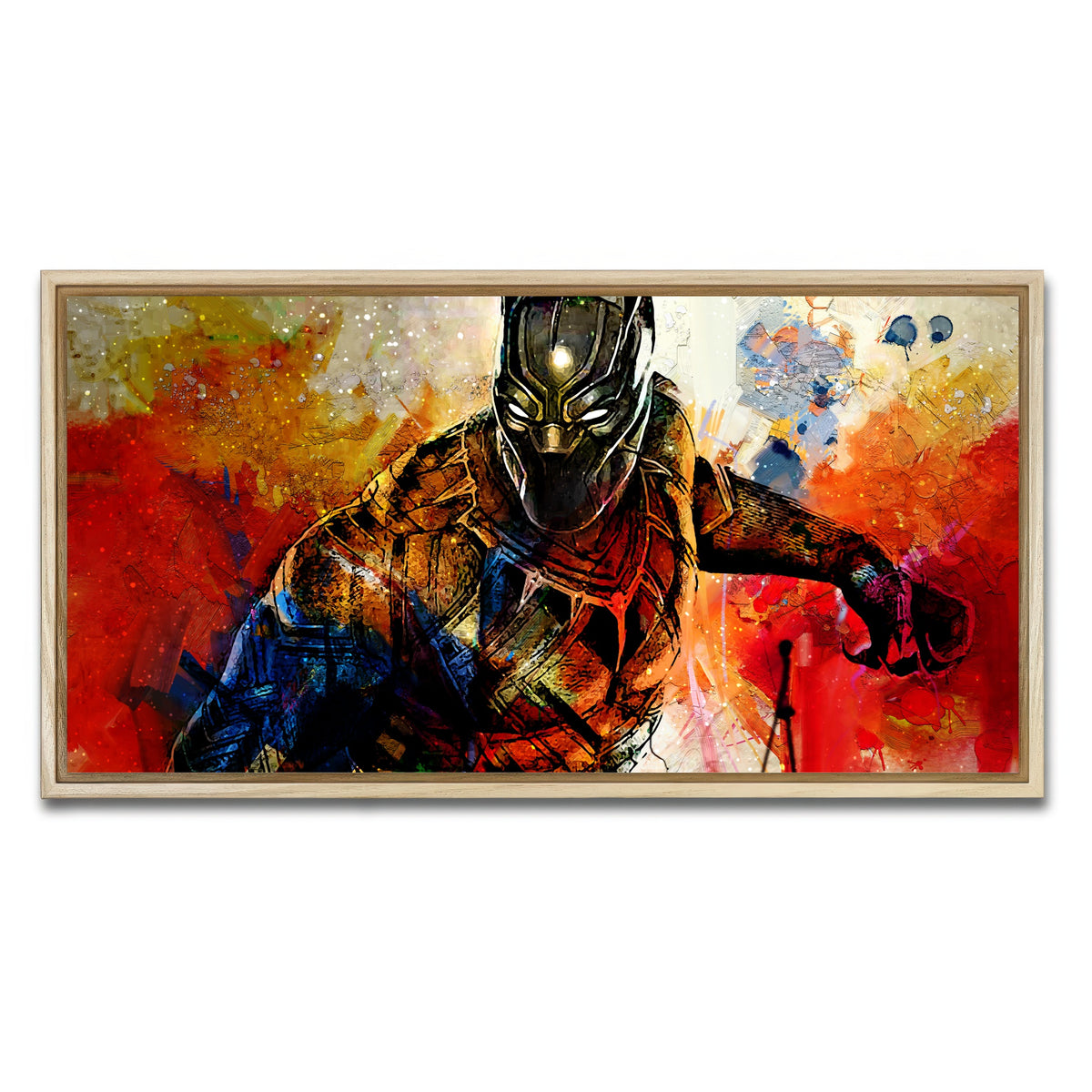 AUTO-MOCKUP WHITE | Black Panther | 1 Piece | Natural Framed Canvas | group=2x1