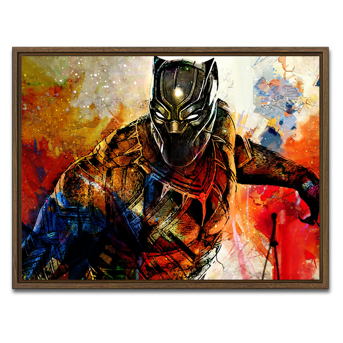 AUTO-MOCKUP WHITE | Black Panther | 1 Piece | Walnut Framed Canvas | group=4x3