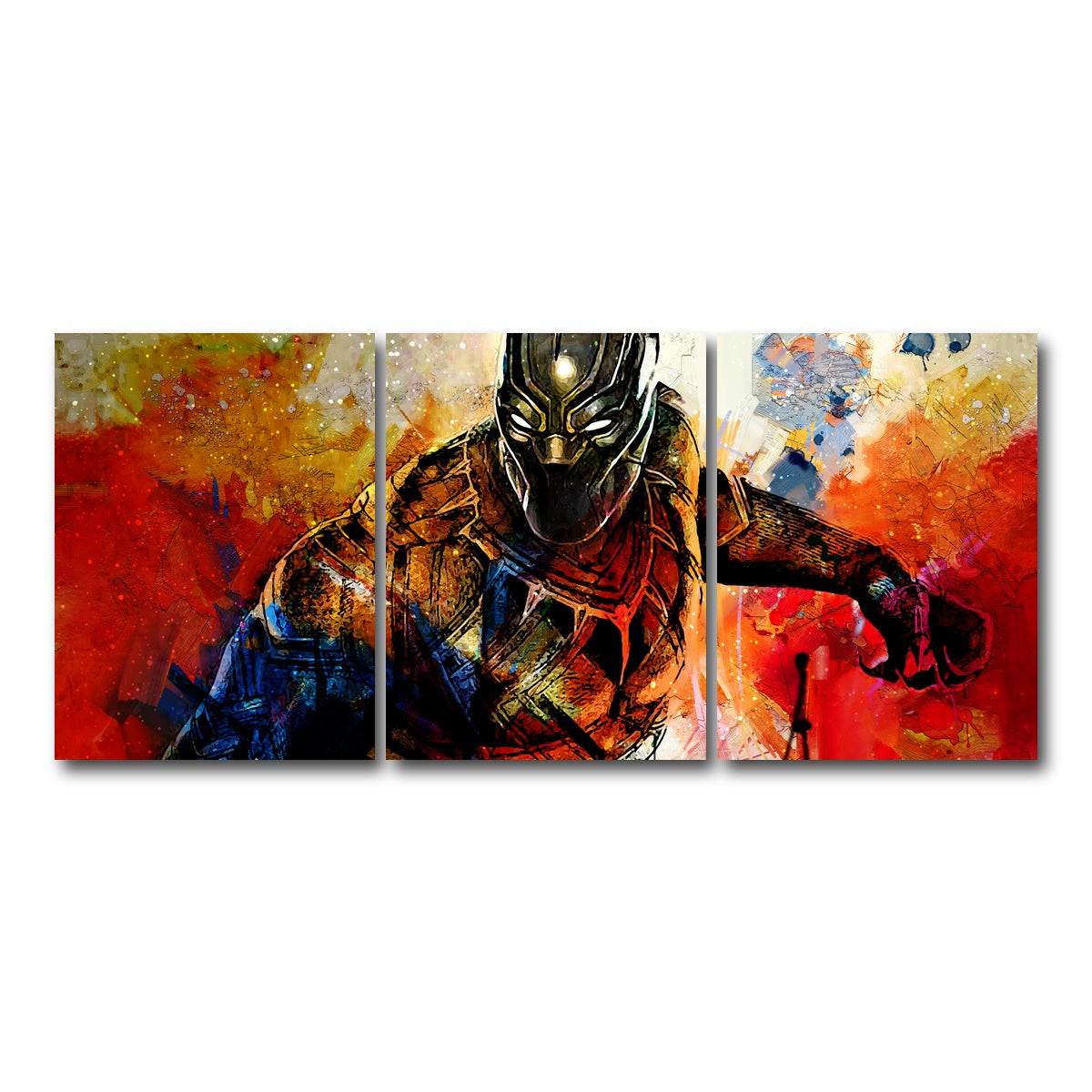 AUTO-MOCKUP WHITE | Black Panther | 3 Piece | Gallery Wrap Canvas | group=18x24