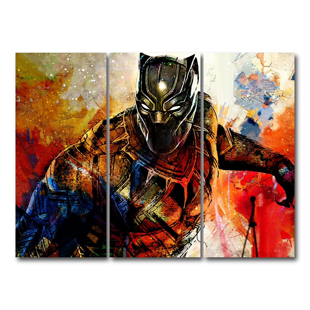 AUTO-MOCKUP WHITE | Black Panther | 3 Piece | Gallery Wrap Canvas | group=8x18