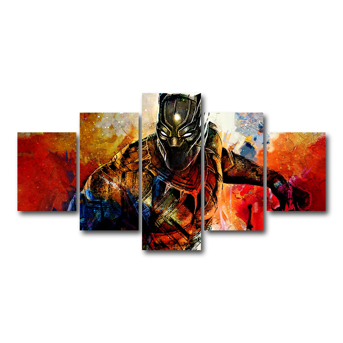 AUTO-MOCKUP WHITE | Black Panther | 5 Piece | Gallery Wrap Canvas | group=5_short