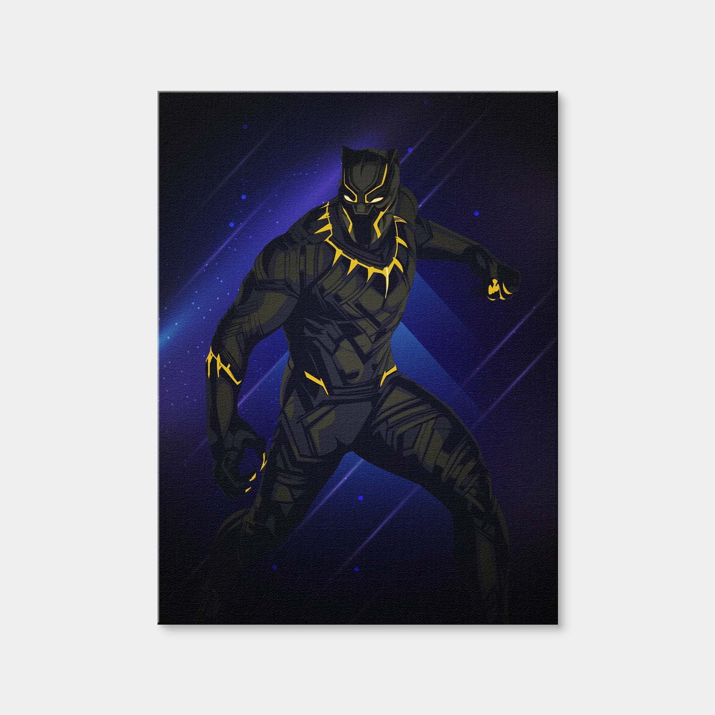 AUTO-MOCKUP WHITE | Black Panther on Blue | 1 Piece | Gallery Wrap Canvas | group=3x4