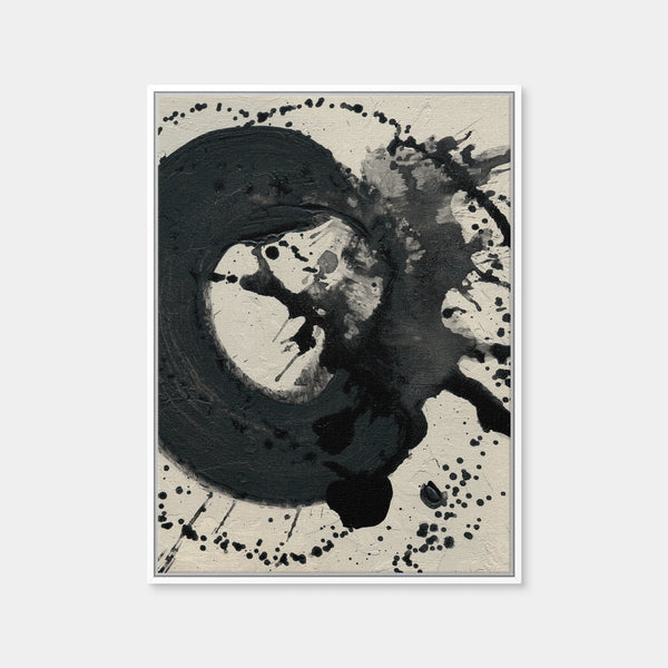 Black Spatter Wall Art — Framed Canvas Format preview