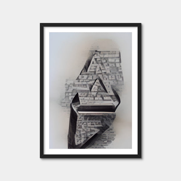 Black & White Illusion Wall Art — Framed Print Format preview