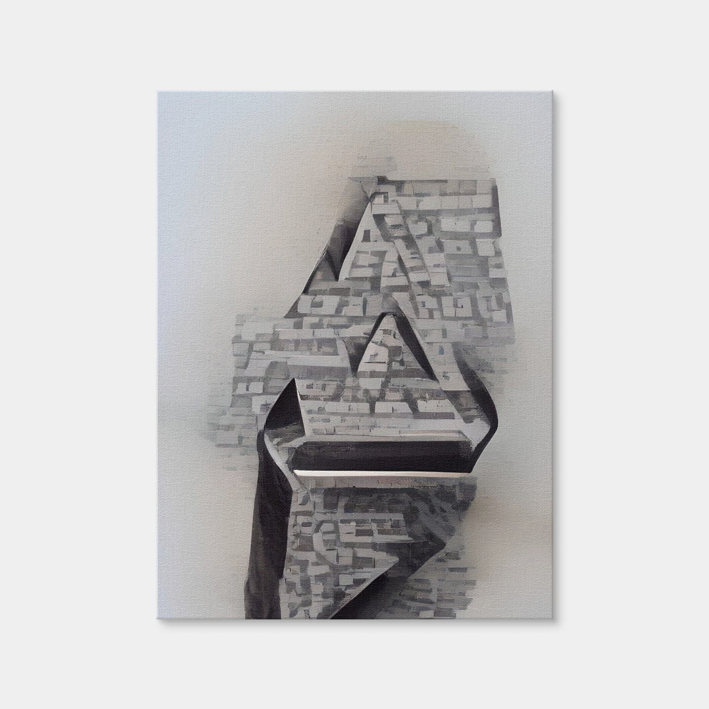 AUTO-MOCKUP WHITE | Black & White Illusion | 1 Piece | Gallery Wrap Canvas | group=3x4