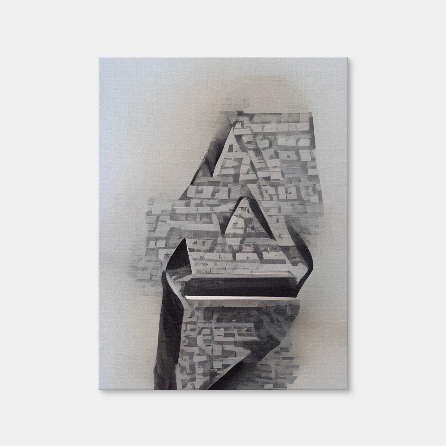 AUTO-MOCKUP WHITE | Black & White Illusion | 1 Piece | Gallery Wrap Canvas | group=3x4