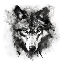 Black & White Wolf Wall Art
