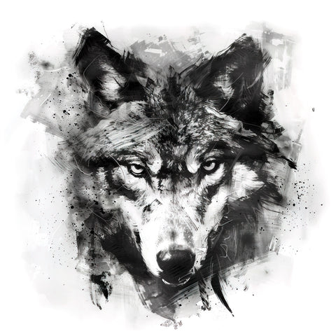 Black & White Wolf Wall Art