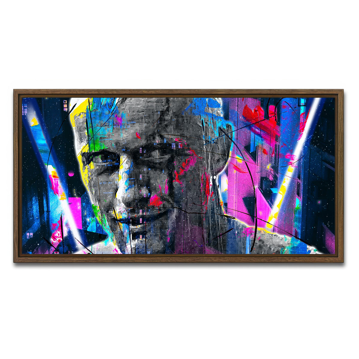 AUTO-MOCKUP WHITE | Blade Runner | 1 Piece | Walnut Framed Canvas | group=2x1