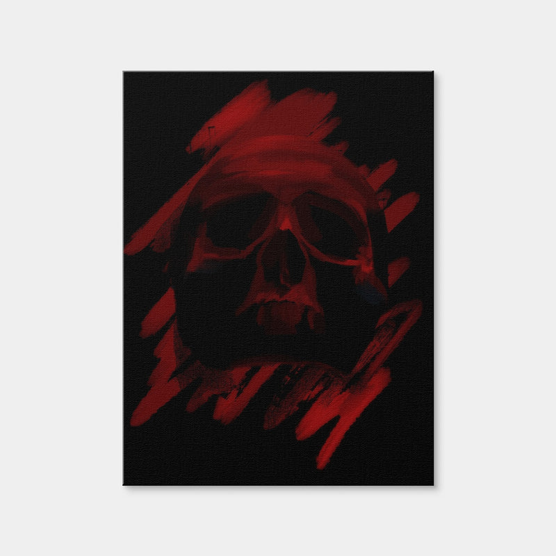 AUTO-MOCKUP WHITE | Blood Red Skull | 1 Piece | Gallery Wrap Canvas | group=3x4