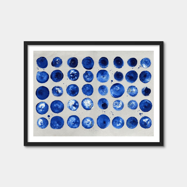 Blue Circles Wall Art — Framed Print Format preview