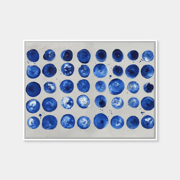 Blue Circles Wall Art — Framed Canvas Format preview