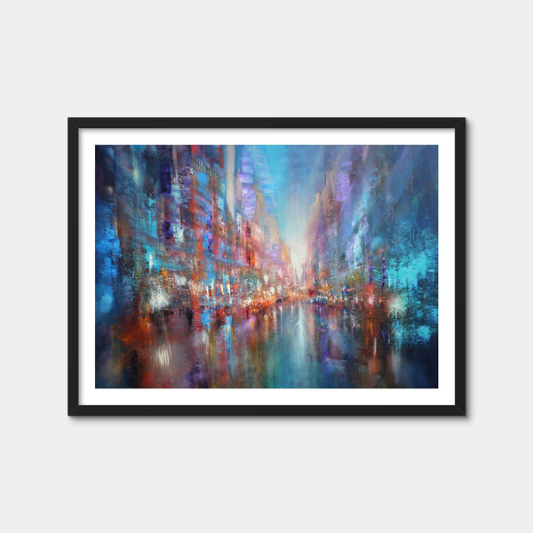 Blue City Wall Art — Framed Print Format preview