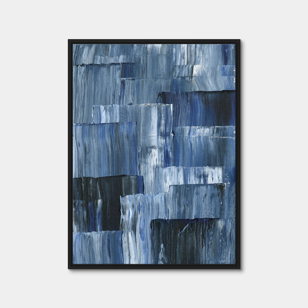 Blue Dimension Wall Art — Framed Canvas Format preview