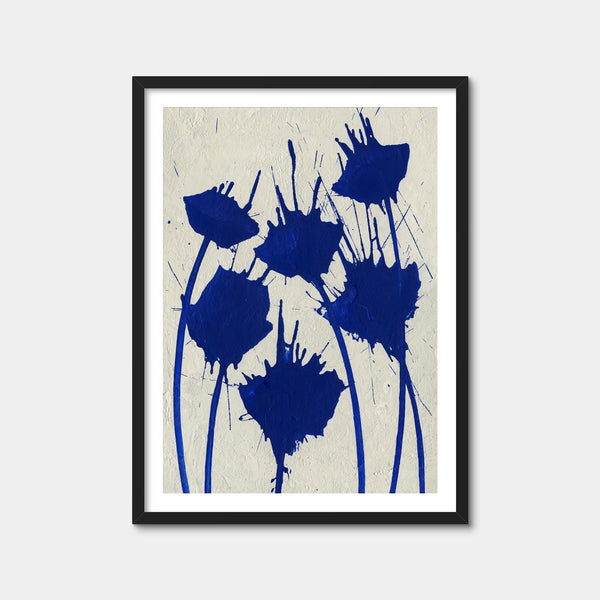 Blue Flowers Wall Art — Framed Print Format preview