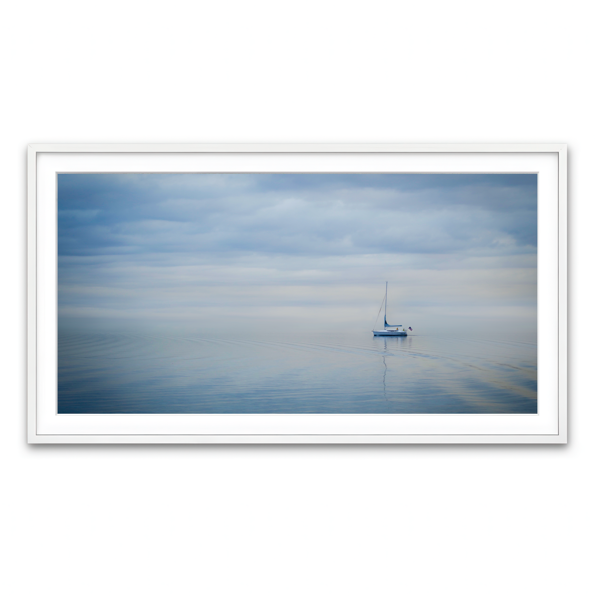 Framed Print 2x1 White
