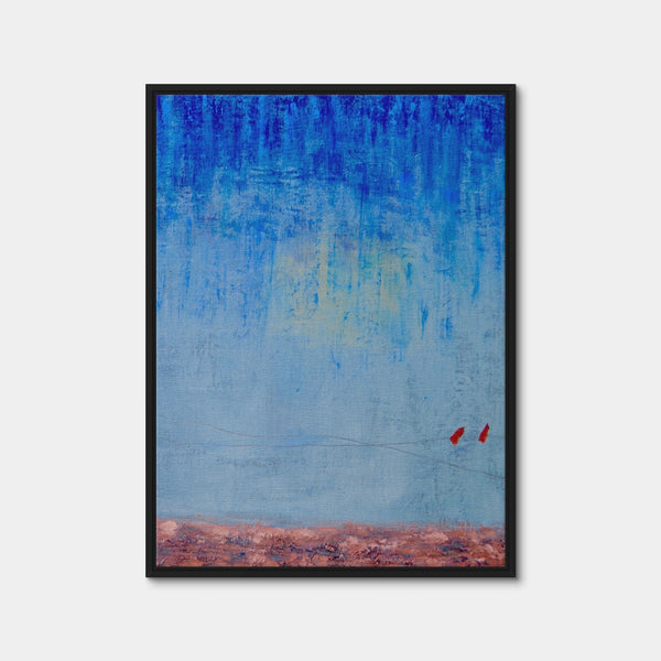 Blue Rain Wall Art — Framed Canvas Format preview