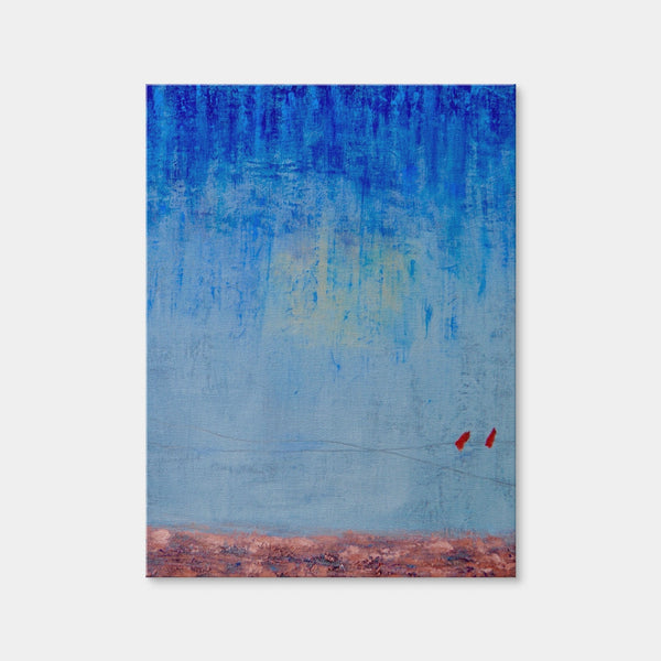 Blue Rain Wall Art — Canvas Wrap Format preview