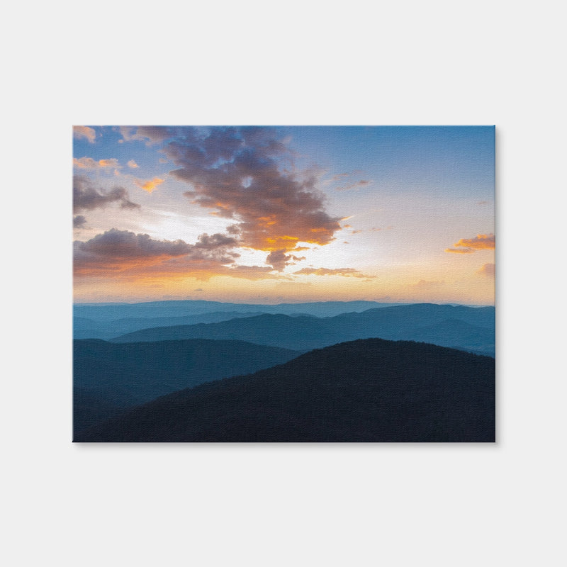 AUTO-MOCKUP WHITE | Blue Ridge Sunset | 1 Piece | Gallery Wrap Canvas | group=4x3