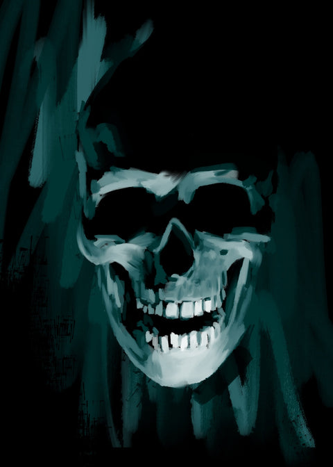 Blue Skull Wall Art