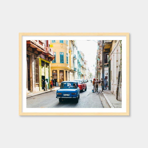 Blue Car in Cuba Wall Art — Framed Print Format preview