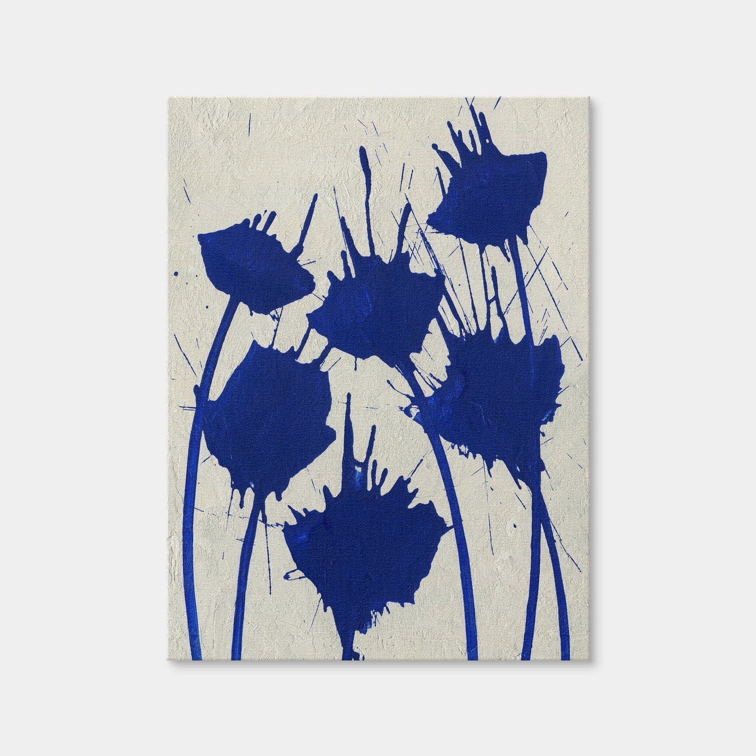 AUTO-MOCKUP WHITE | Blue Flowers | 1 Piece | Gallery Wrap Canvas | group=3x4