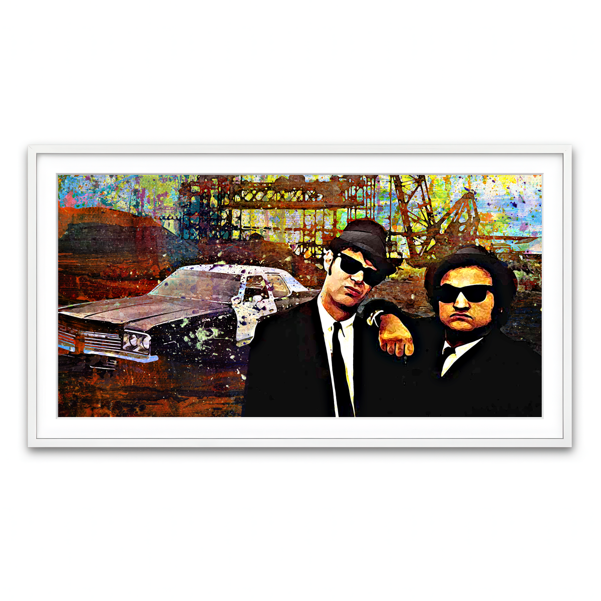 Framed Print 2x1 White