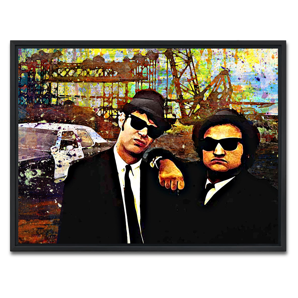 AUTO-MOCKUP WHITE | Blues Brothers | 1 Piece | Black Framed Canvas | group=4x3