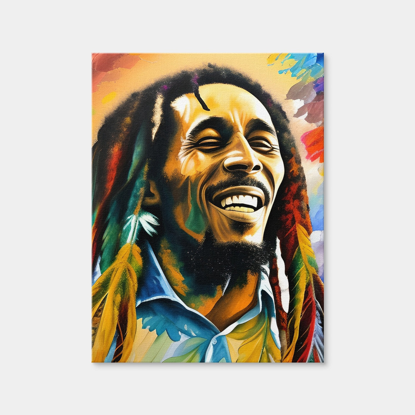 AUTO-MOCKUP WHITE | Bob Marley Colorful | 1 Piece | Gallery Wrap Canvas | group=3x4